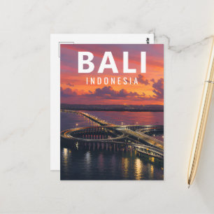 Vintage Bali Postcard – Bali Mandara Toll Road