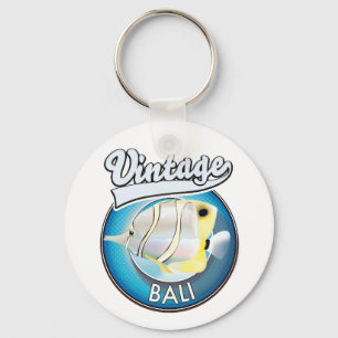 Vintage Bali retro logo Key Ring