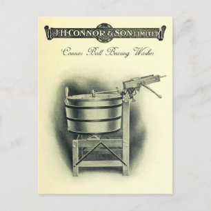 Vintage Ball Bearing Clothes Washer Postcard