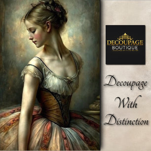 Vintage Ballerina in Romantic Gown Decoupage Tissue Paper