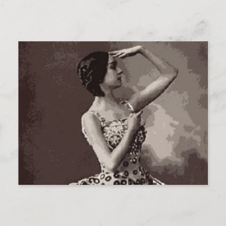 vintage ballerina postcard