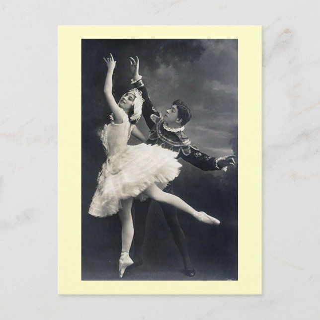 Vintage Ballet Dancers Postcard (Front)