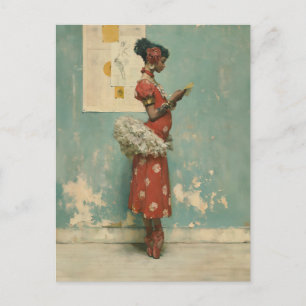 Vintage Ballet Elegance Postcard