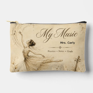 Vintage Ballet Music Cosmetic Bag