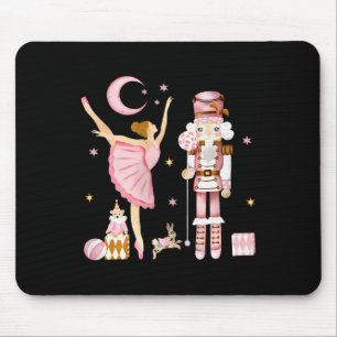 Vintage Ballet Nutcracker Christmas Pink Xmas Wome Mouse Pad
