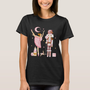 Vintage Ballet Nutcracker Christmas Pink Xmas Wome T-Shirt