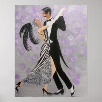 VINTAGE BALLROOM DANCERS POSTER