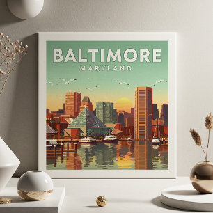 Vintage Baltimore Maryland Ceramic Tile