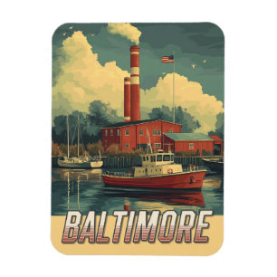 Vintage Baltimore Maryland Magnet