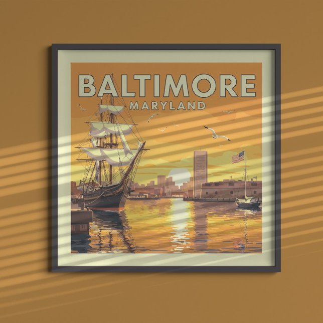 Vintage Baltimore Maryland Poster (Creator Uploaded)