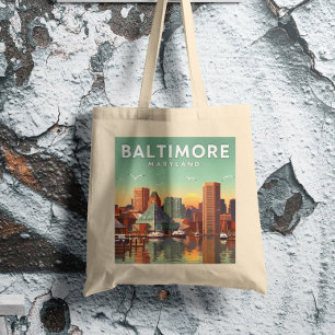 Vintage Baltimore Maryland Tote Bag
