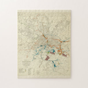 Vintage Baltimore MD Railroad Map (1922) Jigsaw Puzzle