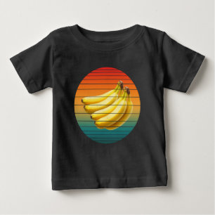 Vintage banana fruits heathy food vegan baby T-Shirt
