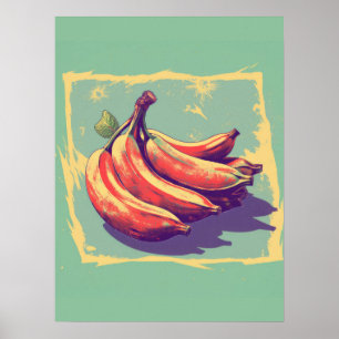 Vintage Banana Poster