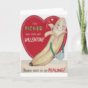 Vintage Banana Valentine's Day Card