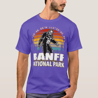 Vintage Banff National Park Bigfoot with GPS Locat T-Shirt