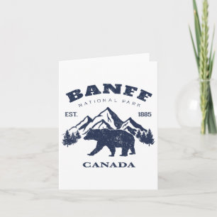 Vintage Banff National Park Canada Souvenir Hiking Card