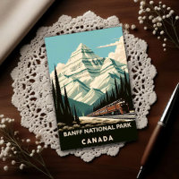 Vintage Banff National Park Canada Travel