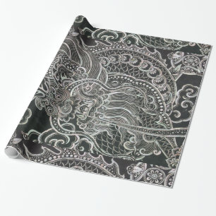 Vintage Bangkok Dragon Wrapping Paper