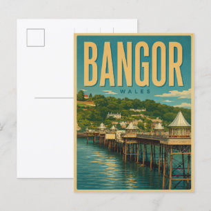 Vintage bangor, North Wales gifts and souvenirs Postcard