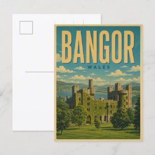 Vintage bangor, North Wales gifts and souvenirs Postcard