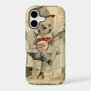 Vintage Banjo Playing Skeleton