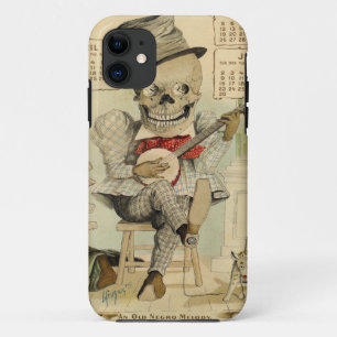 Vintage Banjo Playing Skeleton iPhone 11 Case