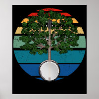 Vintage Banjo Retro Country Music Gift Bluegrass