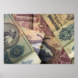 Vintage Banknotes Poster