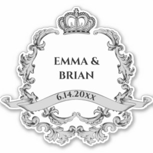 Vintage banner Crown crest 