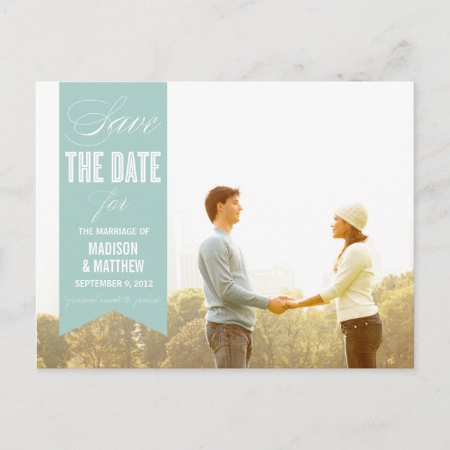 VINTAGE BANNER | SAVE THE DATE ANNOUNCEMENT (Front)