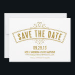 VINTAGE BANNER | SAVE THE DATE ANNOUNCEMENT<br><div class="desc">OTHER COLORS AVAILABLE IN OUR SHOP! ©FINE & DANDY PAPERIE</div>