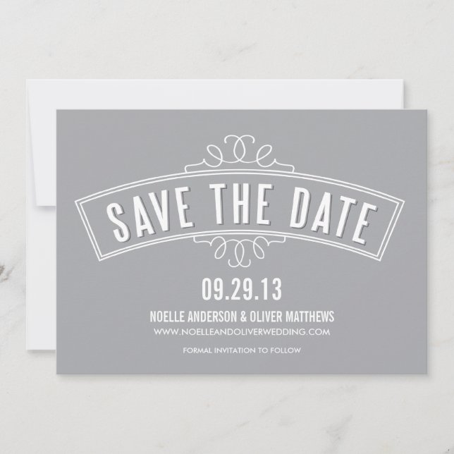 VINTAGE BANNER | SAVE THE DATE ANNOUNCEMENT (Front)
