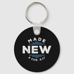 Vintage Baptism Made New In Christ Faith Christian Key Ring