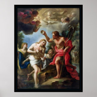 Vintage Baptism of Christ Poster