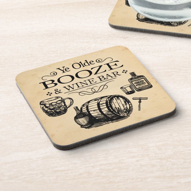 Vintage Bar Room Coaster (Left Side)