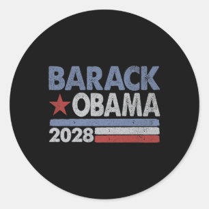 Vintage Barack Obama 2028 Obama For President Elec Classic Round Sticker