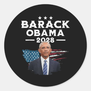Vintage Barack Obama For President 2028 - Obama 28 Classic Round Sticker