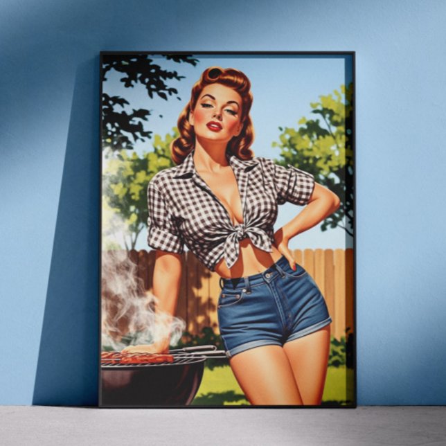 Vintage Barbecue Pin-up Poster (Creator Uploaded)