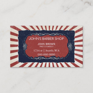 vintage barber businesscards with appointment card