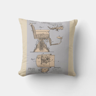 Vintage Barber Chair Patent Cushion