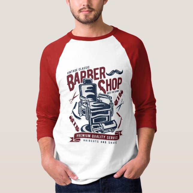 Vintage Barber Shop T-Shirt (Front)