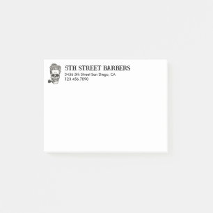 Vintage Barber Skull Logo Customisable Post-it Notes