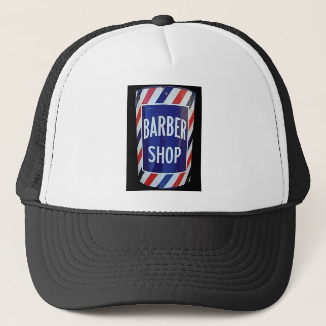 Vintage barbershop sign trucker hat (Front)
