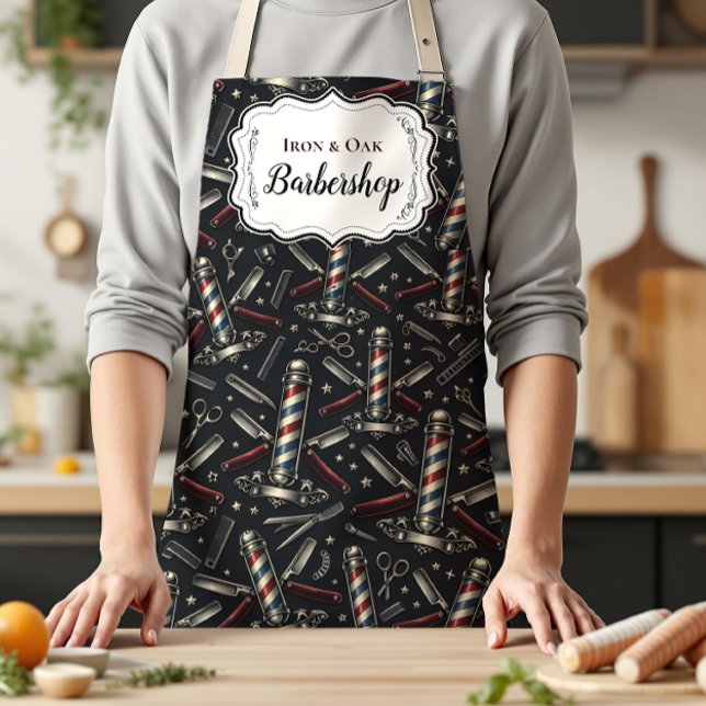Vintage Barbershop Tools Pattern Apron (Creator Uploaded)