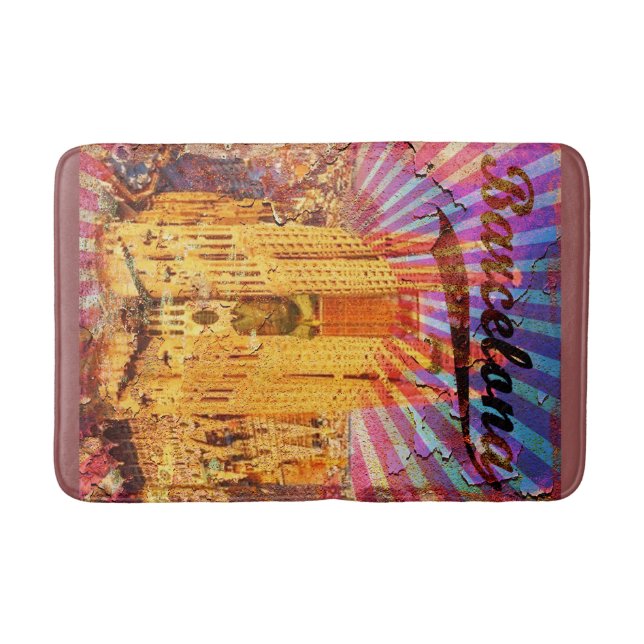 Vintage Barcelona Bath Mat (Front)