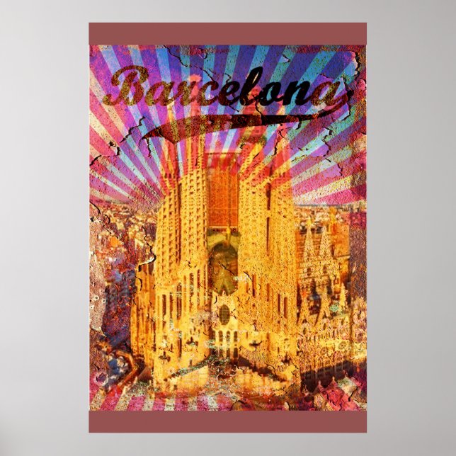 Vintage Barcelona Poster (Front)