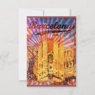 Vintage Barcelona Thank You Card