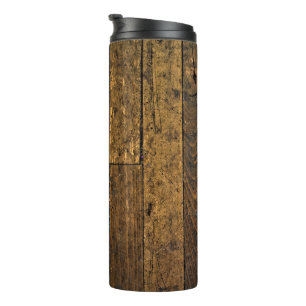 Vintage Bare Wood Panel Thermal Tumbler