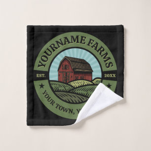 Vintage Barn ADD NAME Country Farm Crops Farmer  Bath Towel Set